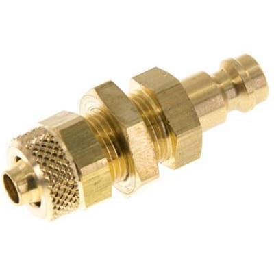 Messing DN 5 Luchtkoppeling Insteeknippel 6x8 mm Push-On Schotkoppeling
