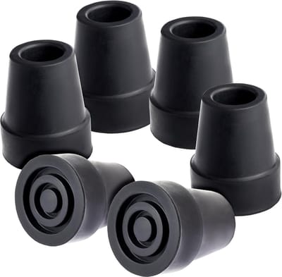 6 Stuks Reserve Elastiekjes voor Hondenriemen, Wandelstokken en Buitengebruik (Zwart, 19mm)