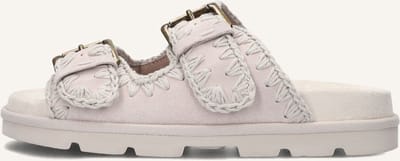 Mou Low Bio Sandal 2buckles Monoch Slippers - Dames - Grijs - Maat 37
