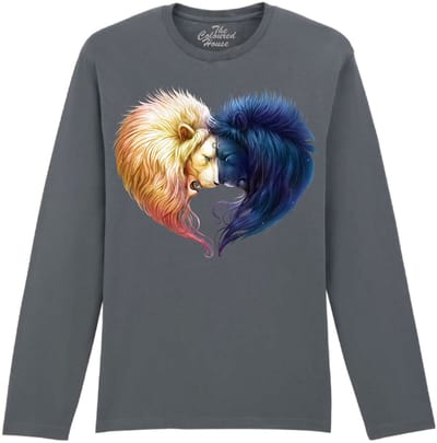 Leeuw Day And Night - Lion The Coloured House Longsleeve T-shirt XXL