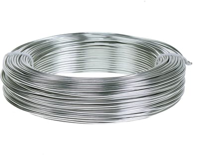 Aluminiumdraad 2mm zilver 60m 500g - hobbydraad, bloemistendraad, mode
