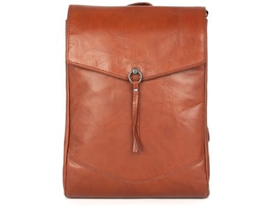 Leren Laptop Rugzak / Marlotte - Brandy Cognac