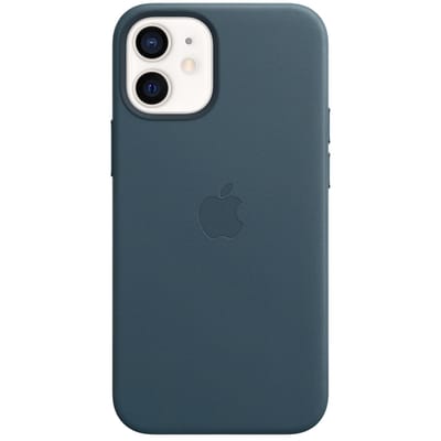 Leather Backcover MagSafe voor de Apple iPhone 12 Mini - Baltic Blue
