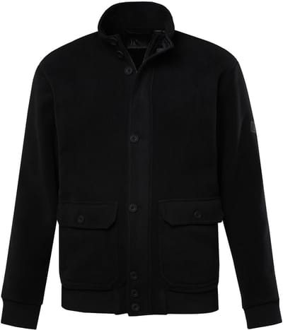 JP 1880 - Heren - Blouson van fleece teddyvoering opstaande kraag dubbele zakken - Zwart - Maat 3XL
