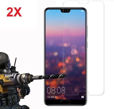 2 Stuks Screenprotector Tempered Glass Glazen Gehard Screen Protector 2.5D 9H (0.3mm) - Geschikt Voor: Huawei P20