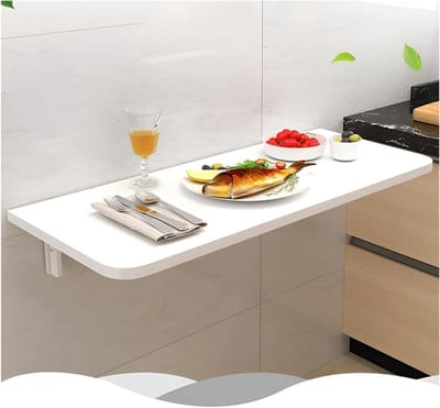 Opklapbare Tafel - Hangtafel Bureau - Ruimte Besparen - Eenvoudig Schoon te Maken - 90 x 30 cm - Wit