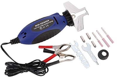 Elektrische Kettingslijper - Zaagvijlslijper Mini - Handmatig Slijpen - Inclusief 3 Maten - 12V Stroom - Zwart