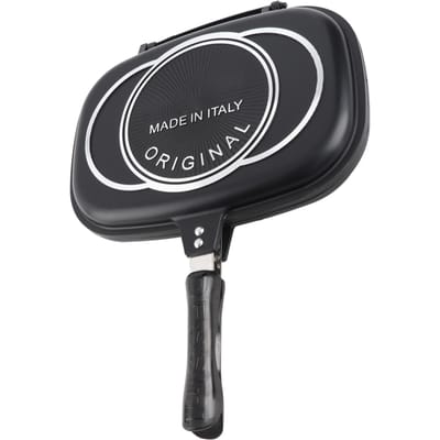 Grillpan Bakken Dubbelzijdig Draagbaar Anti-brandhandvat Keukengerei Grillpan 32cm 12.6in L