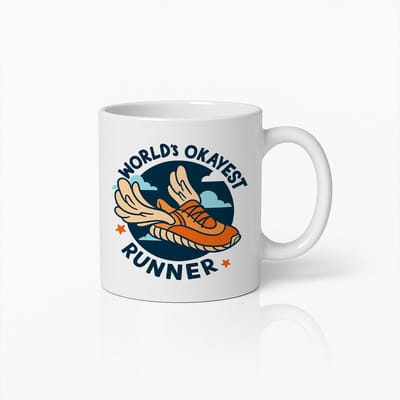 Werelds Gemiddeldste Hardloper Mok 330ml – Grappige Hardloop Koffiebeker – Perfect Cadeau voor Joggers, Marathonlopers en Sportliefhebbers