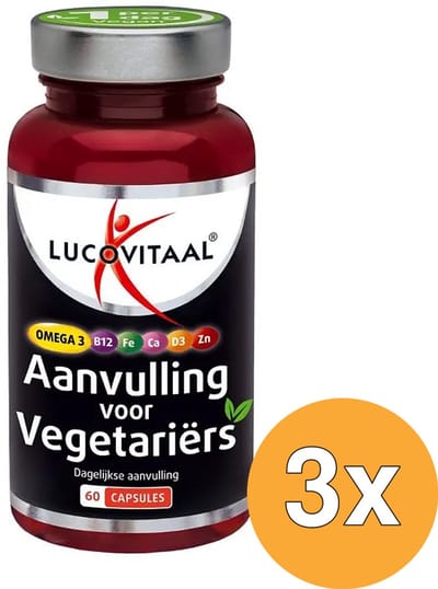 3x Lucovitaal Aanvulling Voor Vegetariërs (60 capsules)