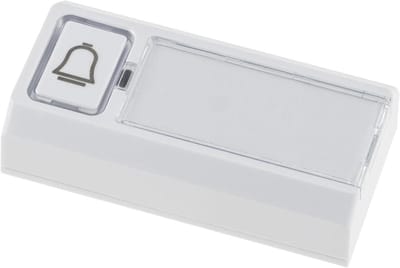 Drukknop Deurbel - Draadloze Zender - Extra Huisbeveiliging - IP55 Waterdicht - 150m Bereik - Wit
