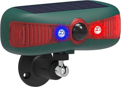 Zonne-alarm Bewegingsmelder - Buitenbeveiliging Sirene - Diefstalpreventie - 129 dB Dubbele Luidspreker - 6.5x20x10 cm - Wit