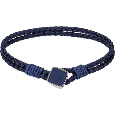 Echt leer en roestvrij stalen armband Philipp Blanc Martin