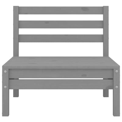 vidaXL - Tuinmiddenbanken - 2 - st - massief - grenenhout - grijs