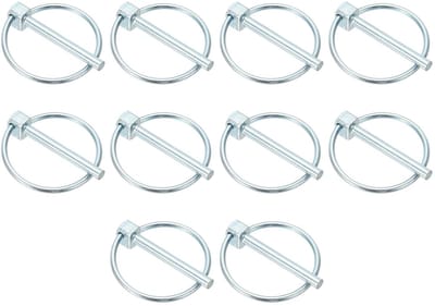 Tractor Pinnen - Vergrendelingsset - Vastzetten Aanhangers - Robuust Koolstofstaal - 10 Stuks - Zilver