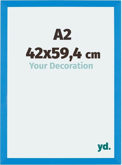 Your Decoration - Fotolijst A2 42x59,4 cm - MDF - Helder Blauw - Mura