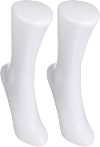 2 Stuks Vrouwelijk Voetmodel van Plastic voor Sokken en Schoenpresentatie - Ideaal voor Etalages en Winkels