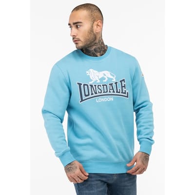 Lonsdale London Lawins Heren Sweatshirts - blauw/wit - L