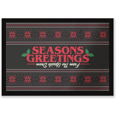 Stranger Things Seasons Greetings From The Upside Down Entrance Mat