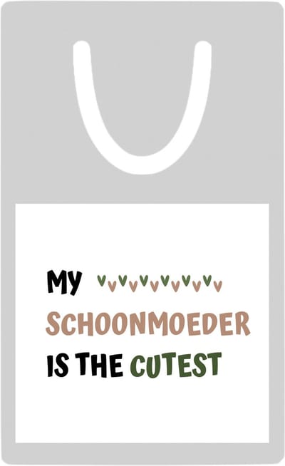 Hacebo® - my schoonmoeder is the cutest metalen boekenlegger- Mama - schattige schoonmoeder - Moeder cadeautjes - moederdag - verjaardagscadeau - verjaardag - cadeau - geschenk - kado - gift - moeder artikelen Bladwijzer boekenleggers - 7.6 cm x 5cm