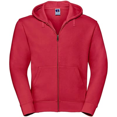 Authentic Full Zip Hoodie Sweatshirt 'Russell' Red - XXL