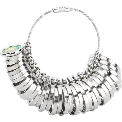 Tailles de bagues Outil de mesure de bague Jauge de bague de bijoux Outil de bijoux Taille Hongkong white