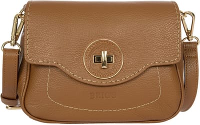 BRIC'S Leren Schoudertas Gondola Gardenia Bag Leather Bruine