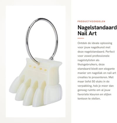 Dailygoods- Nagelstandaard Hoogwaardig Materiaal - Nagel Display - Presentatiestandaard - Kleurweergave - 50 Stuks - Eenvoudig te Installeren - Nageldisplay