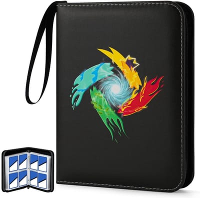 Dailygoods- Pokémonkaartenmap 55 pagina's - Dubbelzijdig - Waterdicht PU/EVA - 440 kaarten - Ritssluiting - Uniek schattig design - Kaartenalbum