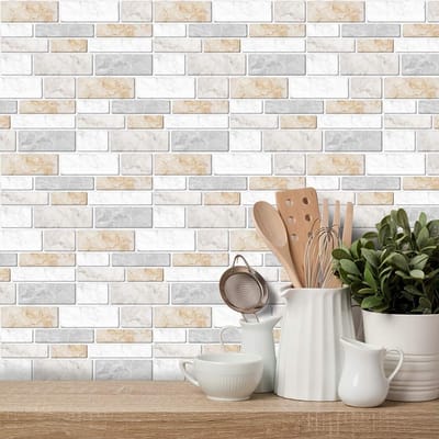Dailygoods - Tegel Stickers - 54 Stuks - Zelfklevende Wanddecoratie - Muurdecoratie - Keuken en Badkamer - Interieur - Geschikt voor Woonkamer - Meerd...
