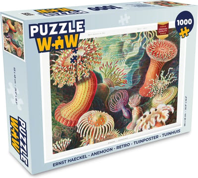 Puzzel Ernst Haeckel - Anemoon - Retro - Natuur - Planten - Zee - Legpuzzel - Puzzel 1000 stukjes volwassenen