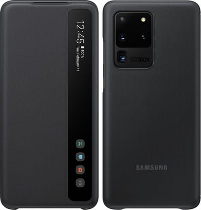 Samsung Clear View Cover telefoonhoesje opvouwbaar zwart zwart