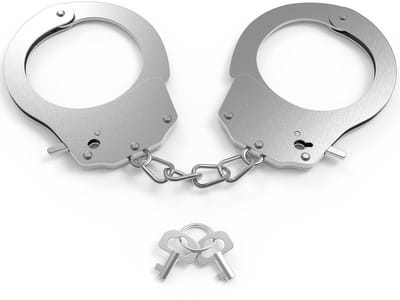 Dailygoods- Handboeien Metalen - Handboeien Kinderen - Politie Accessoires - Cosplay - Speelgoed Handboeien - Dubbel Slot 12x12 cm - Speelgoedhandboeien