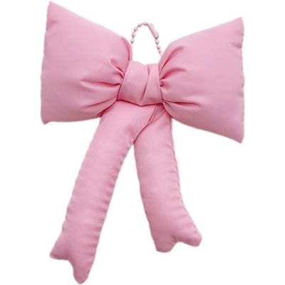 Strikje Sleutelhanger Tas Hanger Zacht Katoen Sleutelhanger Modieus en Accessoire voor Rugzak Handtas roze