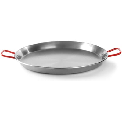 HENDI Paellapan 55 cm van koolstofstaal, 60 mm hoog en 1,5 mm dik, met twee handgrepen voor gas, barbecue, open vuur en oven