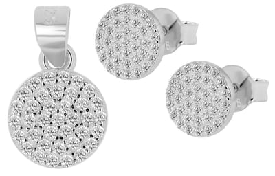 AKZENT Akzent dames sieradenset "Niha" van 925 sterlingzilver, gerhodineerd/verguld, duurzaam