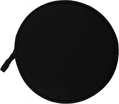 Tiseco Home Studio - Stoelkussen SUAVE - SET/6 - katoen - met antislip stippen - Rond - Dia 37 cm - Zwart
