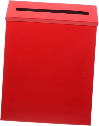 Wandmontage Brievenbus - Brievenbus Buiten - Post Veilig Ontvangen - Vintage Design - 29x22x6cm - Rood