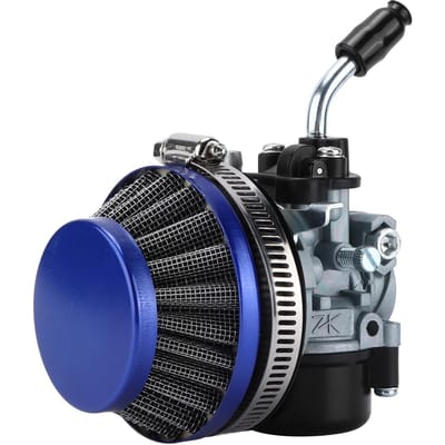 Motorfietscarburateur met luchtfiltervervanging voor 2-taktmotoren van 49cc, 66cc, 70cc en 80cc black
