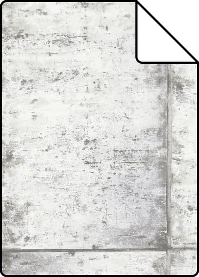 Proefstaal ESTAhome behang zinken platen licht warm grijs - 26.5 x 21 cm - 138877-S