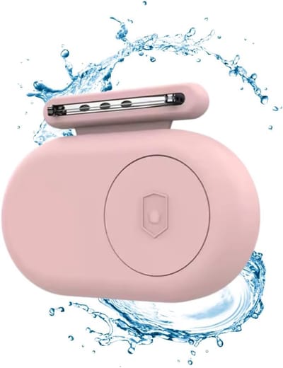 Hoesje geschikt voor Samsung SmartTag 2 - Met broche - Siliconen Cover - Roze - CHPN