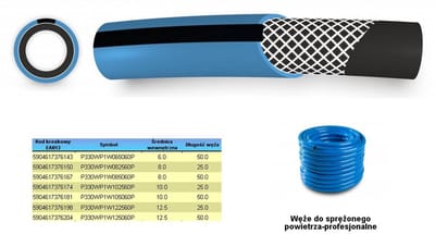 Spartus PR12,5-50N - Technische Luchtslang - 12,5mm - 50m - Blauw