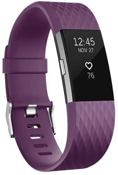 CHPN - Horlogebandje - Bandje geschikt voor Fitbit - Fitbit Charge 3 & 4 Sportbandje - Paars - M/L - Horlogeband - Armband -Polsband - Stappenteller