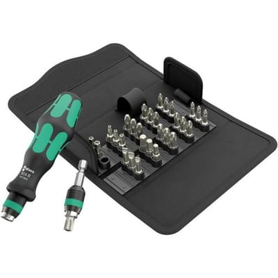 Wera Kraftform Kompakt 70 Universal 05057113001 Bitset 32-delig Kruiskop Phillips, Kruiskop Pozidriv, Torx BO, Inbus, Plat Snelle wisselhouder