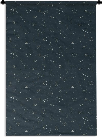 Wandkleed - Wanddoek - Sterren - Hemel - Patroon - 120x180 cm - Wandtapijt