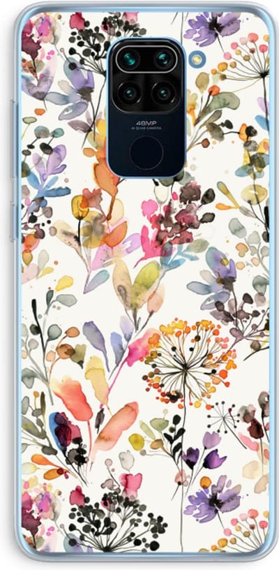 Case Company® - Hoesje geschikt voor Xiaomi Redmi Note 9 hoesje - Wilde grassen - Soft Cover Telefoonhoesje - Bescherming aan alle Kanten en Schermrand