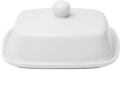 Dailygoods- Botervloot met Deksel - Keramiek - Botertray - Boterkoeler - 16,5 x 13,3 x 8 cm - Praktische Must-Have - Boterbakje