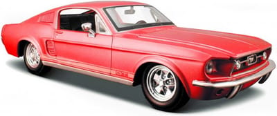 Maisto Modelauto/speelgoedauto Ford Mustang GT 1967 - rood - 19 cm - schaal 1:24