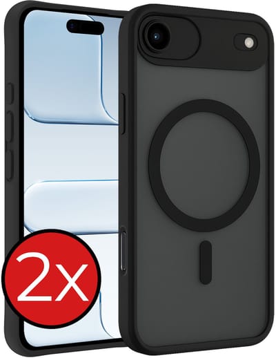 Hoesje - 2 Stuks - Geschikt voor Apple iPhone Air - Magsafe Compatible - Sterk & Shockproof - Shock Proof Case - Back Cover - Telefoon Hoes - Telefoonhoes - Zwart