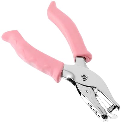Papiergaatjestang 6mm, Roze Perforator met Zachte Handgreep voor DIY Craft, Stickers, Kleding en Scrapbooking Tools